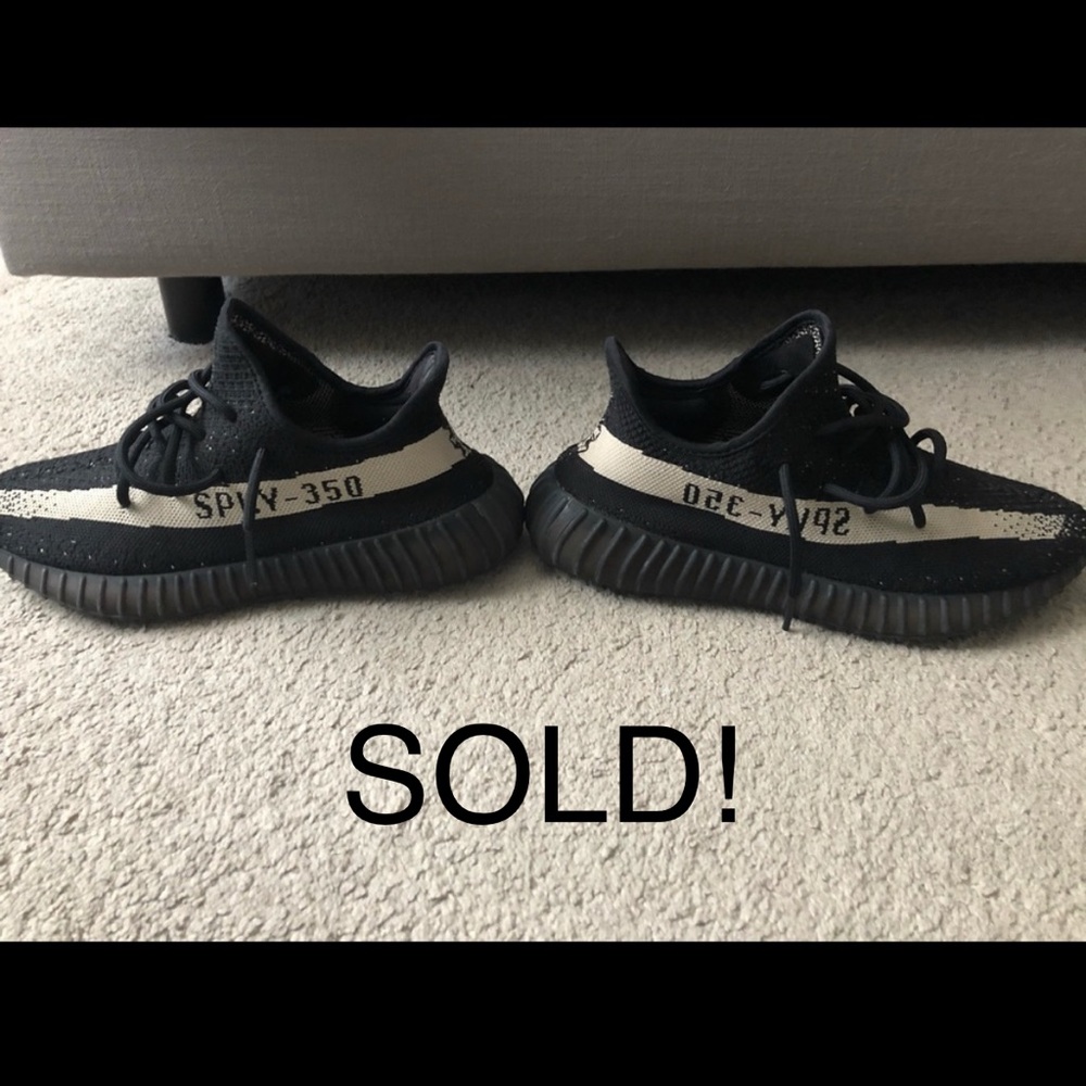 Adidas Yeezy Boost 350 V2 Black/White Shoes BY1604